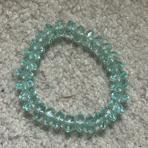 Elegant Aqua Plastic Stretch Bracelet